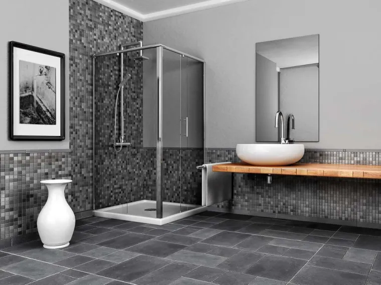 Expert en douche à l'italienne en carrelage mosaïque, Annecy, Impoco Catania