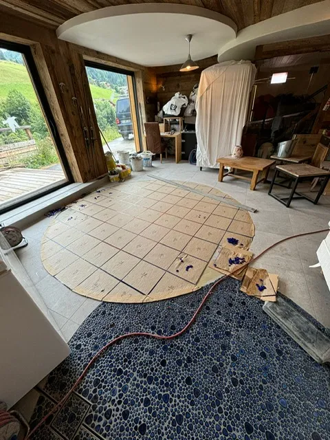 Pose de faïence dans un spa près de Thônes