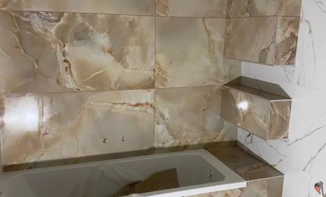 RÉNOVATION D'UNE SALLE DE BAIN AVEC BAIGNOIRE AVEC POSE DE CARRELAGES EN MOSAÏQUES À ANNECY, Annecy, Impoco Catania