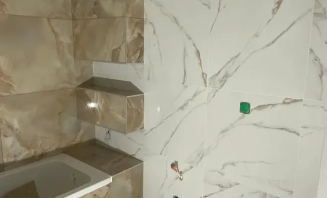 RÉNOVATION D'UNE SALLE DE BAIN AVEC BAIGNOIRE AVEC POSE DE CARRELAGES EN MOSAÏQUES À ANNECY, Annecy, Impoco Catania