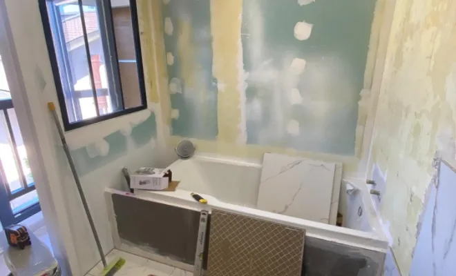 Rénovation d'une salle de bain Marbre et bois , Annecy, Impoco Catania
