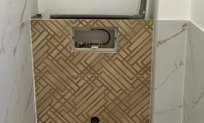 Rénovation d'une salle de bain Marbre et bois , Annecy, Impoco Catania
